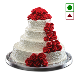 Red Rose Delight (Four Tier)